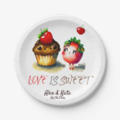 Liefde is Sweet Paper Bord (Voorkant)