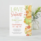 Liefde is Sweet Pastel Macaron Floral Vrijgezellen Kaart (Staand voorkant)