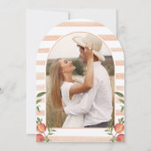 Liefde is Sweet Peach Fruit Arch Vrijgezellenfeest Kaart (Achterkant)