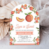 Liefde is Sweet Peach Fruit Arch Vrijgezellenfeest Kaart