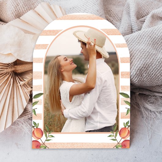 Liefde is Sweet Peach Fruit Arch Vrijgezellenfeest Kaart