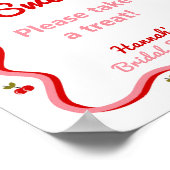 Liefde is Sweet Retro Cherry Vrijgezellenfeest tek Poster (Hoek)