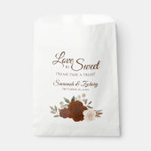 Liefde is Sweet Rustic Herfst Floral Wedding Bedankzakje (Voorkant)