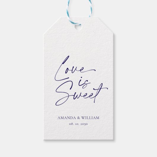 Liefde is Sweet Wedding Favoriete Label Cadeaulabel (Voorkant)