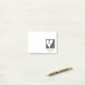 Liefde is Sweet White Birds Red Heart Wedding Post-it® Notes (Op bureau)