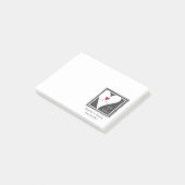 Liefde is Sweet White Birds Red Heart Wedding Post-it® Notes (Schuin)