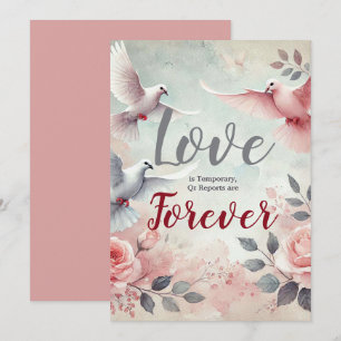 Liefde is tijdelijk, Q1-rapporten zijn voor altijd Feestdagenkaart