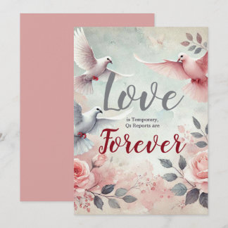 Liefde is tijdelijk, Q1-rapporten zijn voor altijd Feestdagenkaart