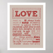 Liefde is..... Typografie Art Print (Voorkant)