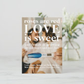 Liefde is Valentijnse Zwangerschap Zwangerschap Ma Aankondiging (Staand voorkant)