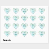 Liefde is van God Bleek Teal Roos Hart Sticker (Vel)