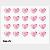 Liefde is van God Fuchsia Bloemen Hart Sticker (Vel)