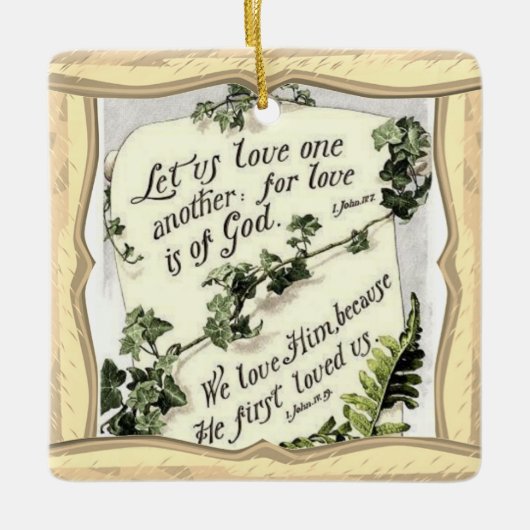 Liefde is van God Keramisch Ornament (Voorkant)