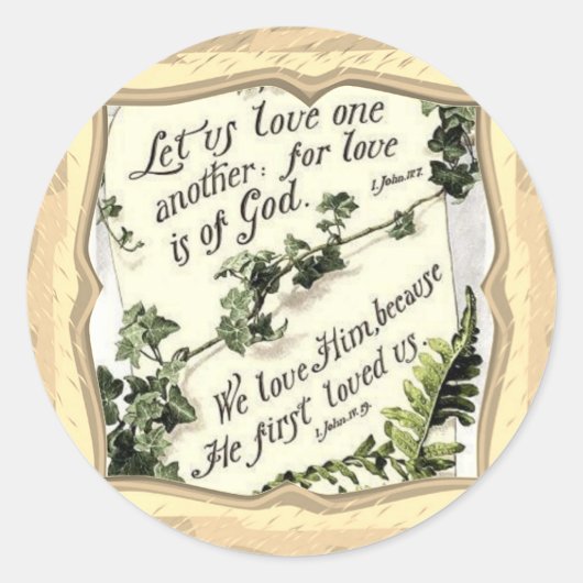 Liefde is van God Ronde Sticker (Voorkant)