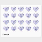 Liefde is van God Violet Blauwe Bloemen Hart Sticker (Vel)