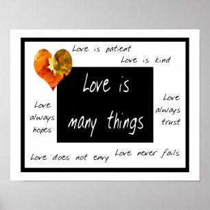 Liefde is veel dingen poster