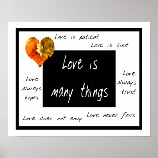 Liefde is veel dingen poster