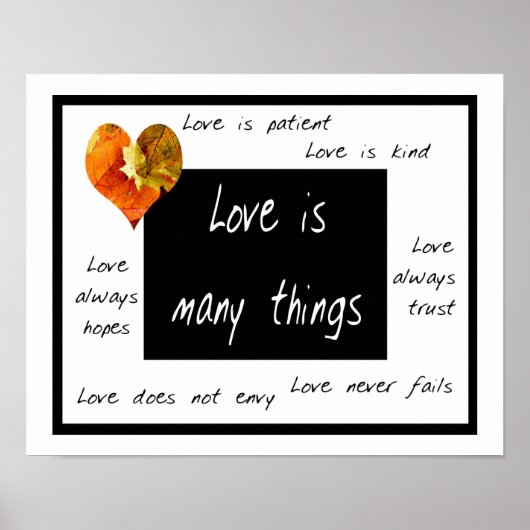 Liefde is veel dingen poster (Voorkant)