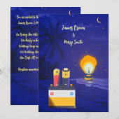 Liefde is Verlichting Radiant Union Souls bruiloft Kaart (Voorkant / Achterkant)