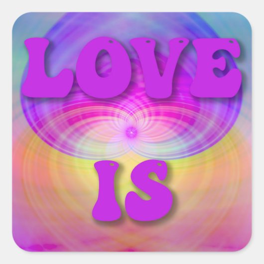 Liefde is vierkante sticker (Voorkant)