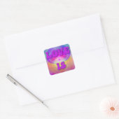Liefde is vierkante sticker (Envelop)