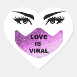 Liefde Is Viral Meisje Coronavirus Hart Girly Sticker