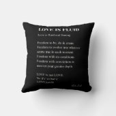 Liefde is vloeiende poëzie kussen (Achterkant)