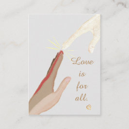 Liefde is voor alle Spirituele Universal Hands Bus Visitekaartje