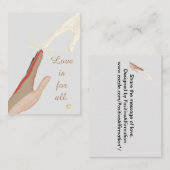 Liefde is voor alle Spirituele Universal Hands Bus Visitekaartje (Voorkant / Achterkant)