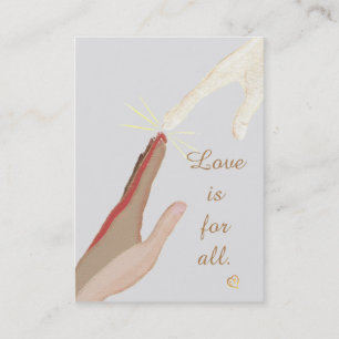 Liefde is voor alle Spirituele Universal Hands Bus Visitekaartje