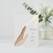 Liefde is voor alle Spirituele Universele Handen B Briefkaart (Staand voorkant)