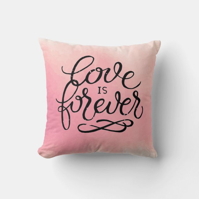 Liefde is voor altijd Aquarel Worp Kussen (Voorkant)
