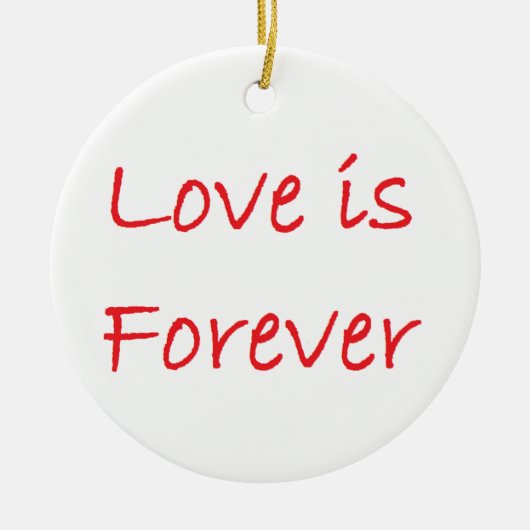 liefde is voor altijd keramisch ornament (Voorkant)