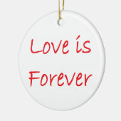 liefde is voor altijd keramisch ornament (Links)