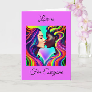 Liefde is voor iedereen, 5" x 7" Gevouwen Wenskaar Kaart