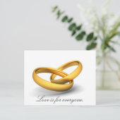 Liefde is voor iedereen briefkaart (Staand voorkant)