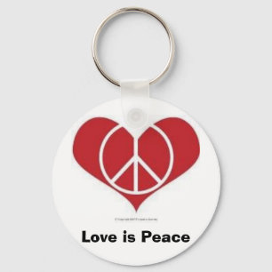 Liefde is vrede!  Sleutelhanger