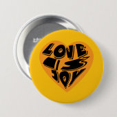 Liefde is vreugde ronde button 7,6 cm (Voorkant /achterkant)