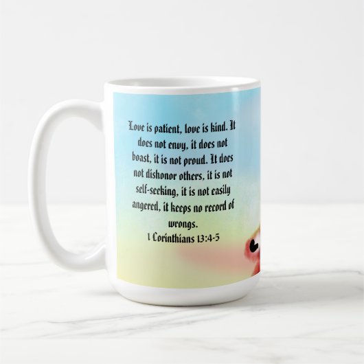 Liefde is vriendelijk koffiemok (Links)