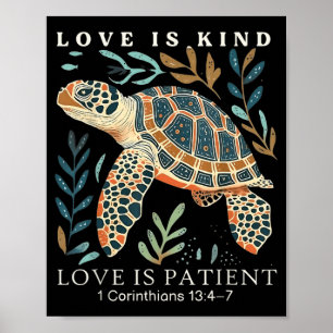 Liefde is vriendelijk Liefde is Geduldig 1 Korinti Poster