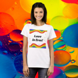 Liefde is Vrij: Regenboog Pride T-shirt