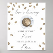 Liefde is vrijgezellenfeest brouwen Hoeveel kussen Poster (Voorkant)