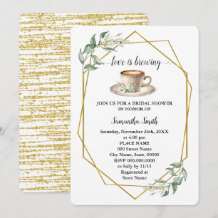 Liefde is Vrijgezellenfeest koffiegroen brouwen Kaart