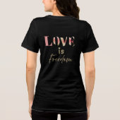 'Liefde is Vrijheid' Tri-Blend Shirt (Achterkant)