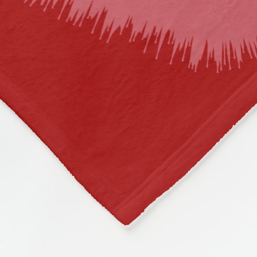 Liefde is Warm en Fuzzy (gepersonaliseerd) Fleece Deken (Hoek)