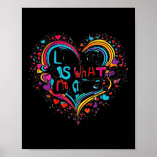 Liefde is wat S - Inspirerend quote Design Sticke Poster