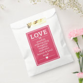 Liefde is ... welkomstzakken bedankzakje (Gezegeld)