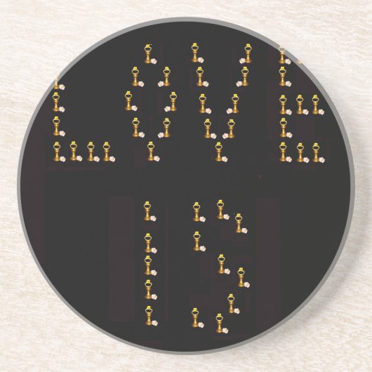 Liefde is zandsteen onderzetter (Voorkant)