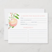 Liefde is zoet als een perzik doucherecept Kaarten (Voorkant)