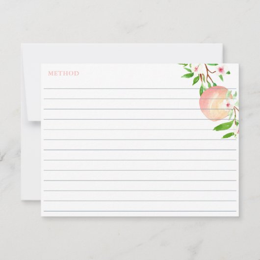 Liefde is zoet als een perzik doucherecept Kaarten (Achterkant)